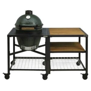 Big Green Egg Medium met Frame en verrijdbare werkruimte