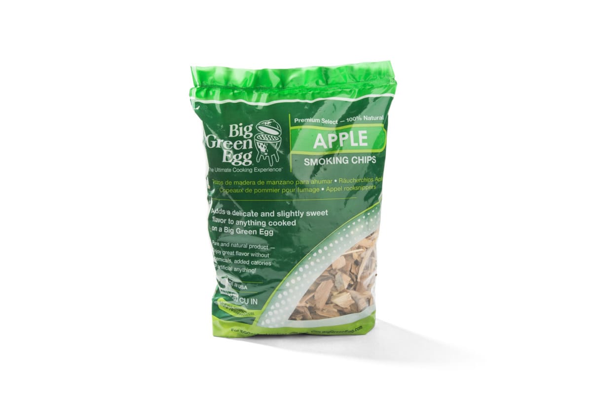 big green egg wood chips apple
