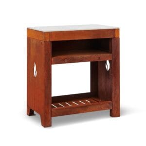 Braaimaster Zijtafel single corten - keramiek antraciet